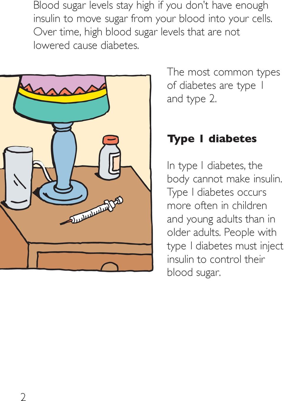 The most common types of diabetes are type 1 and type 2.