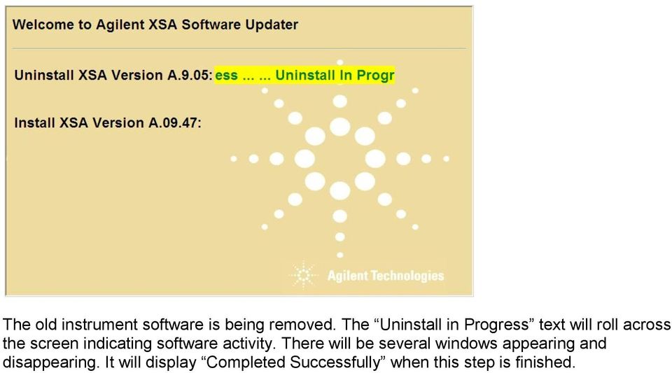 indicating software activity.