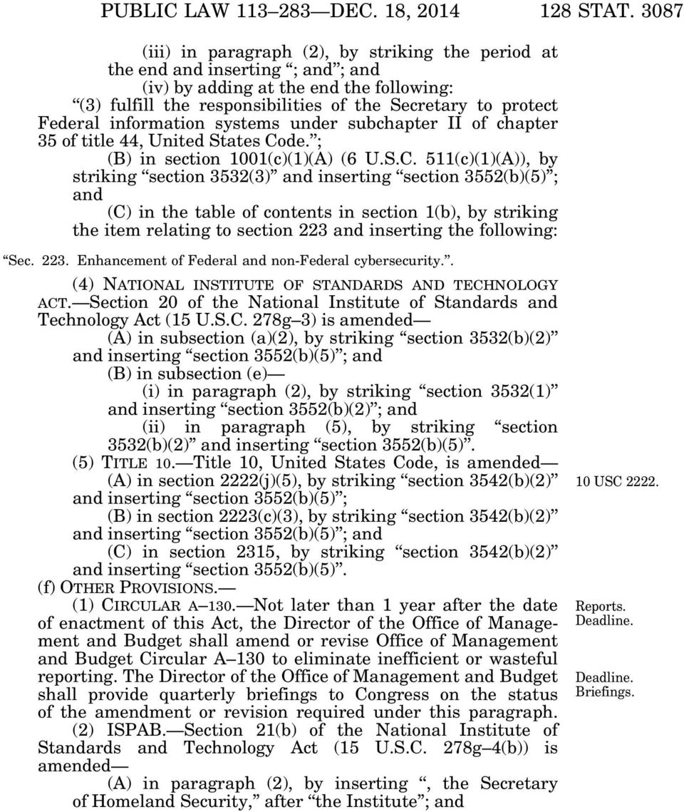systems under subchapter II of chapter 35 of title 44, United States Co