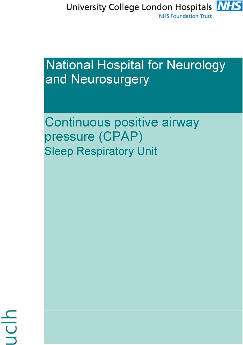 Continuous positive airway