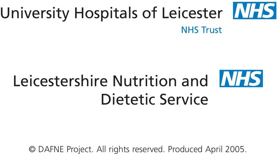 and Dietetic Service DAFNE Project.