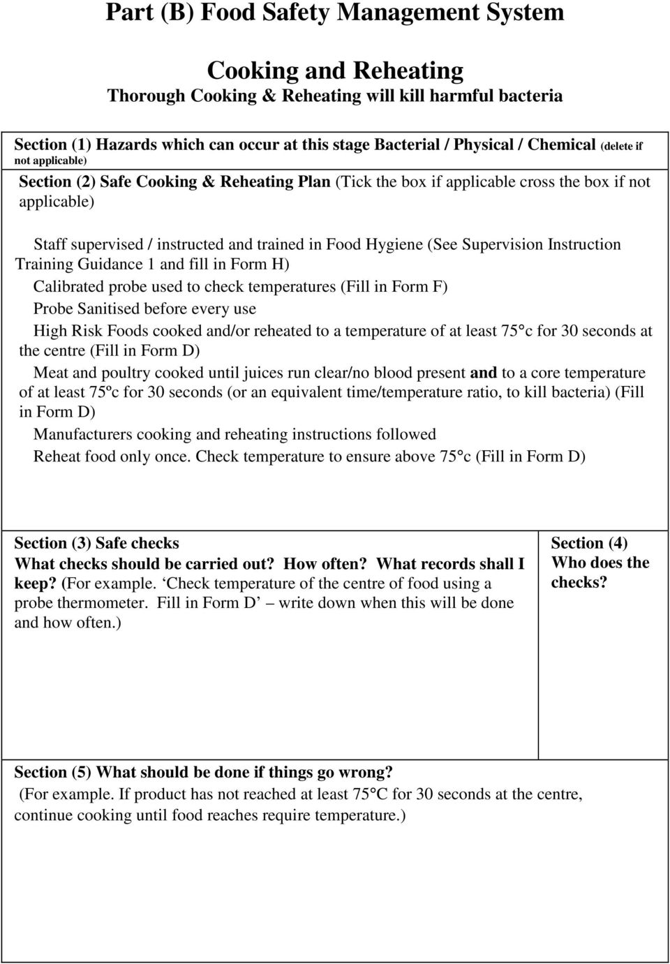 Food Safety Management System For - PDF Free Download