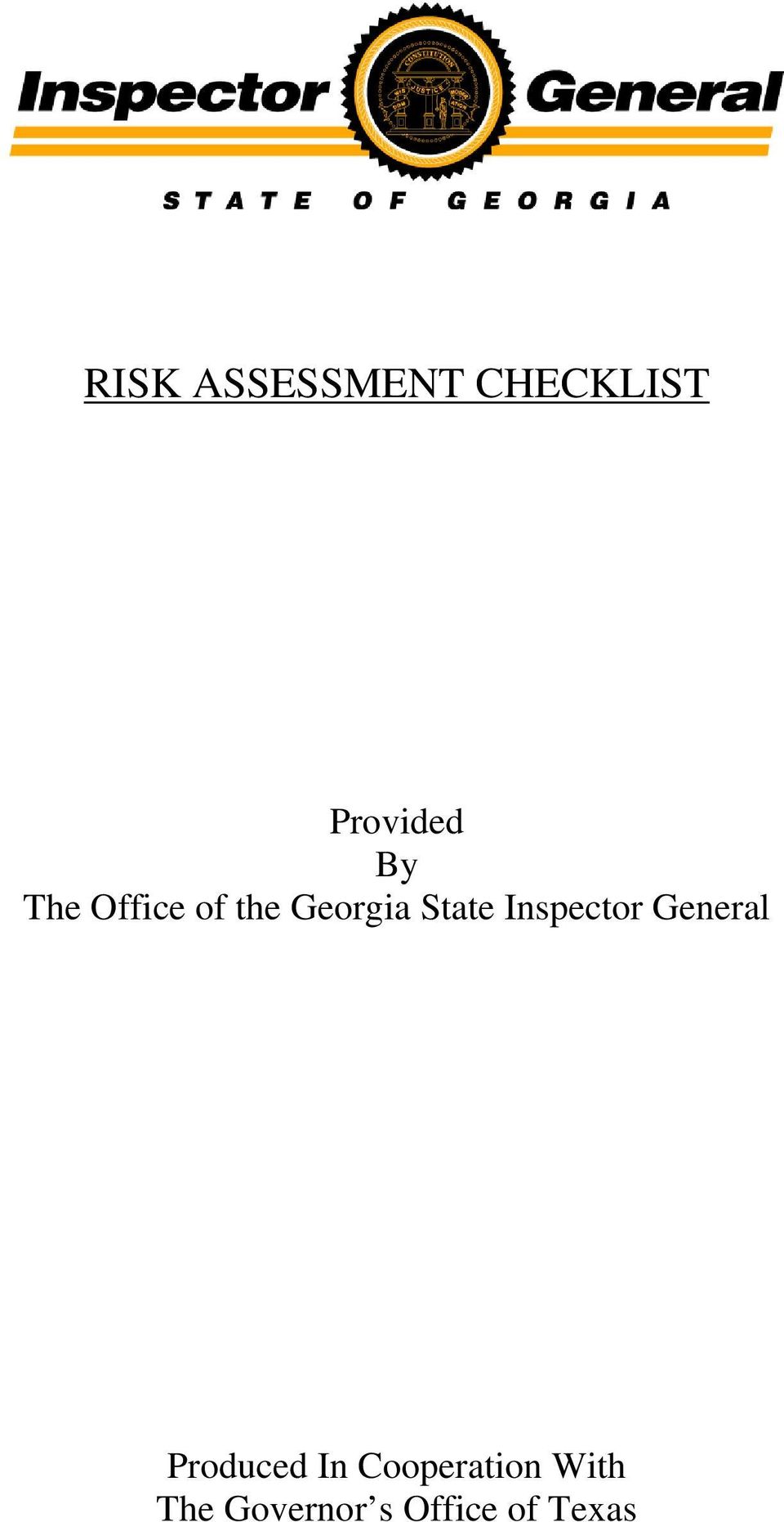 Inspector General Produced In