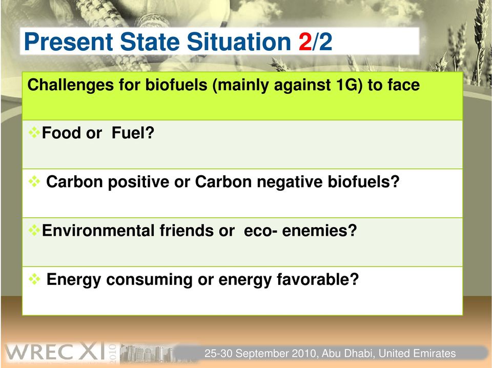 Carbon positive or Carbon negative biofuels?