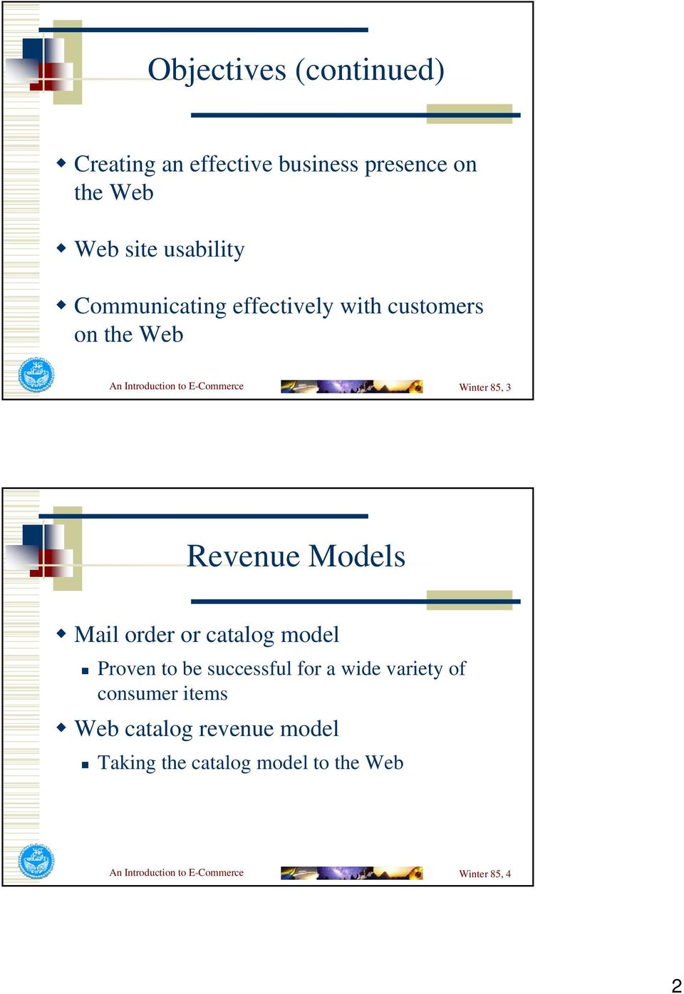 web catalog revenue model