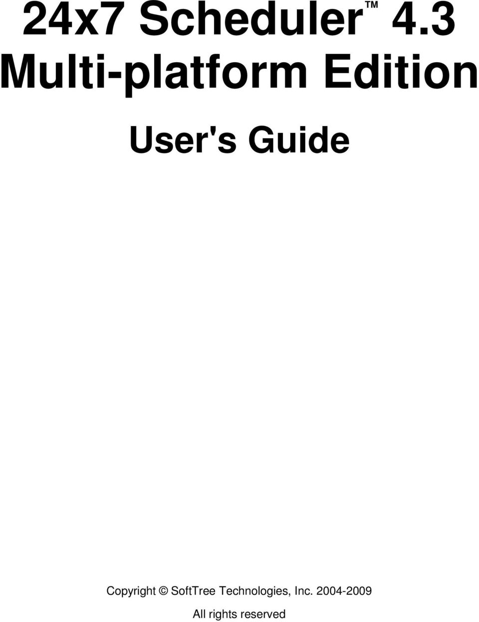 User's Guide Copyright