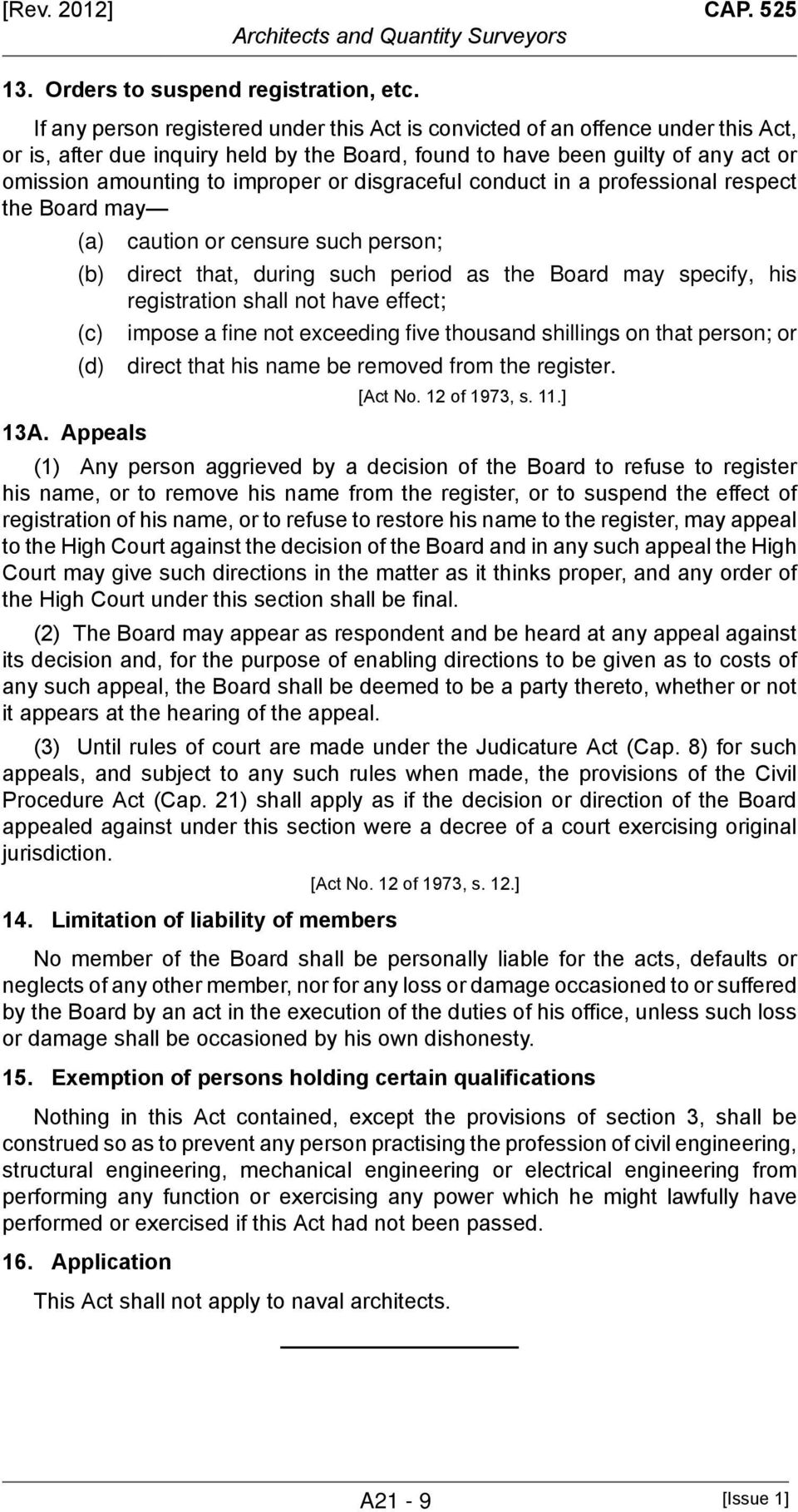 or disgraceful conduct in a professional respect the Board may (d) 13A.