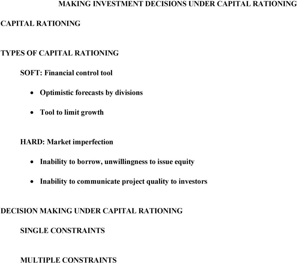 what is capital rationing in finance