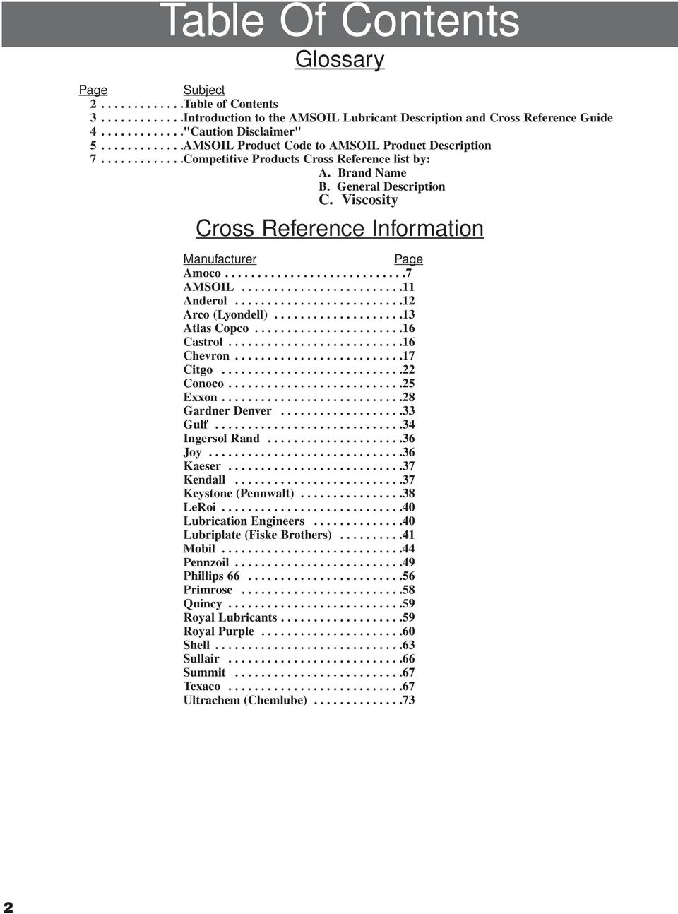 Lubricant Cross Reference Guide - PDF Free Download