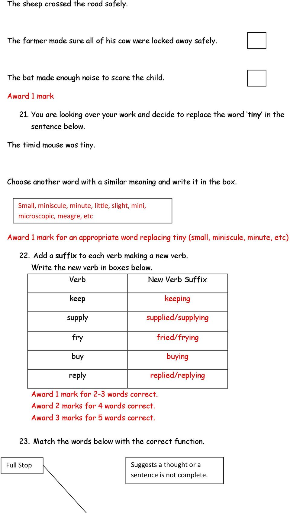 Year 6 Grammar Test Practice Paper 1 Answers Pdf Free Download