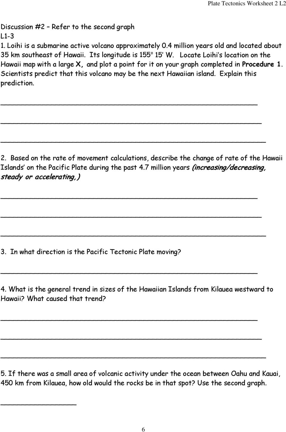 MiSP Plate Tectonics Worksheet #244 L244 - PDF Free Download Pertaining To Plate Boundary Worksheet Answers