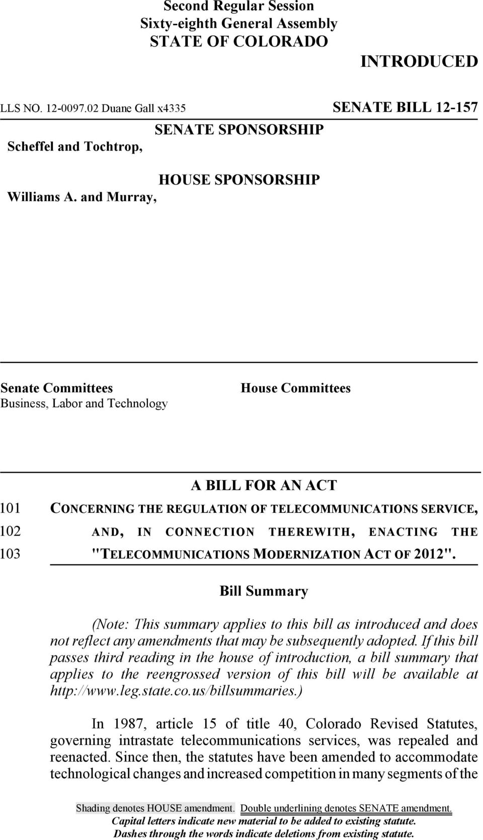 "TELECOMMUNICATIONS MODERNIZATION ACT OF 01". Bill Summary (Note: This summary applies to this bill as introduced and does not reflect any amendments that may be subsequently adopted.