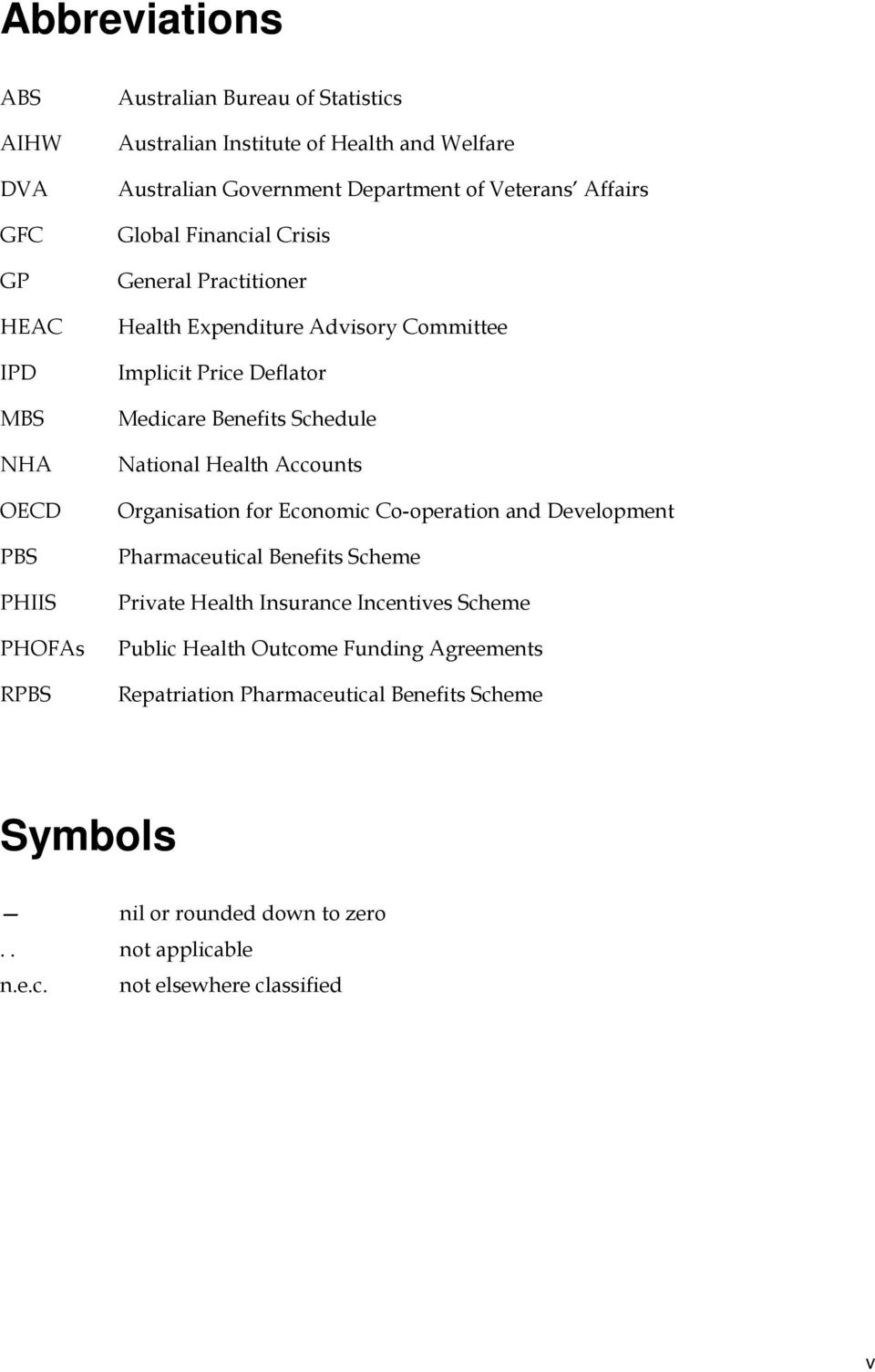 Schedule National Health Accounts Organisation for Economic Co-operation and Development Pharmaceutical Benefits Scheme Private Health Insurance Incentives Scheme
