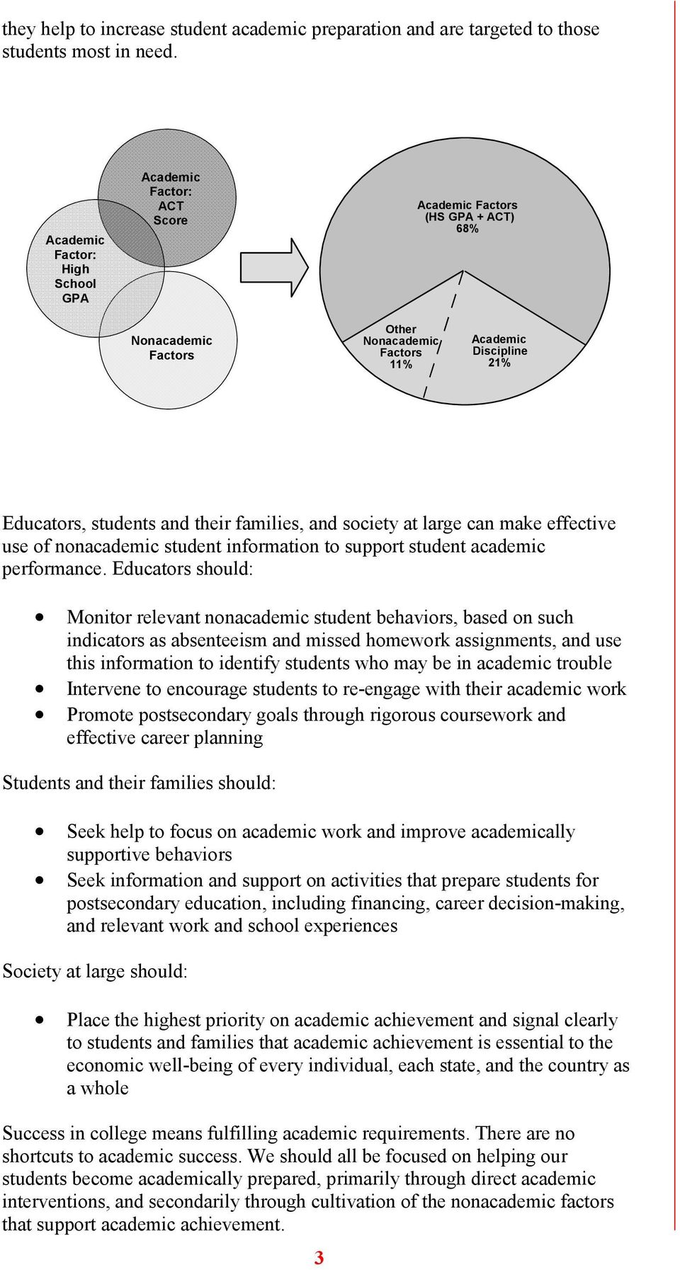make effective use of nonacademic student information to support student academic performance.