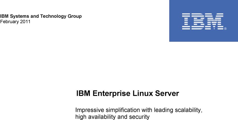 Server Impressive simplification with