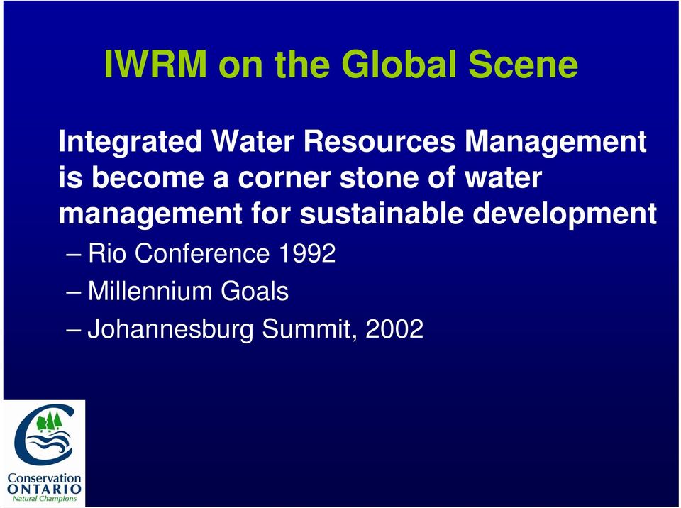 water management for sustainable development Rio