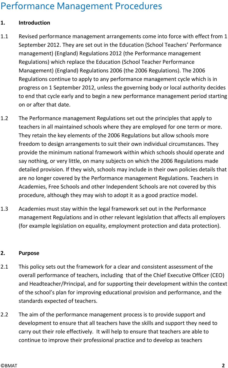 Management) (England) Regulations 2006 (the 2006 Regulations).