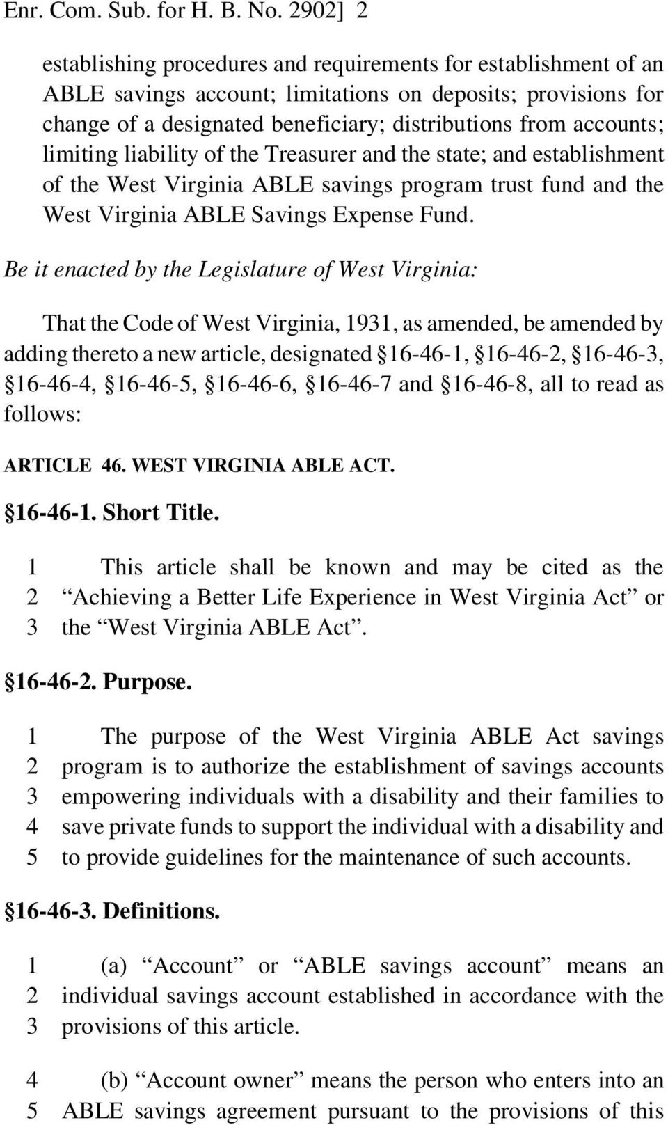 limiting liability of the Treasurer and the state; and establishment of the West Virginia ABLE savings program trust fund and the West Virginia ABLE Savings Expense Fund.