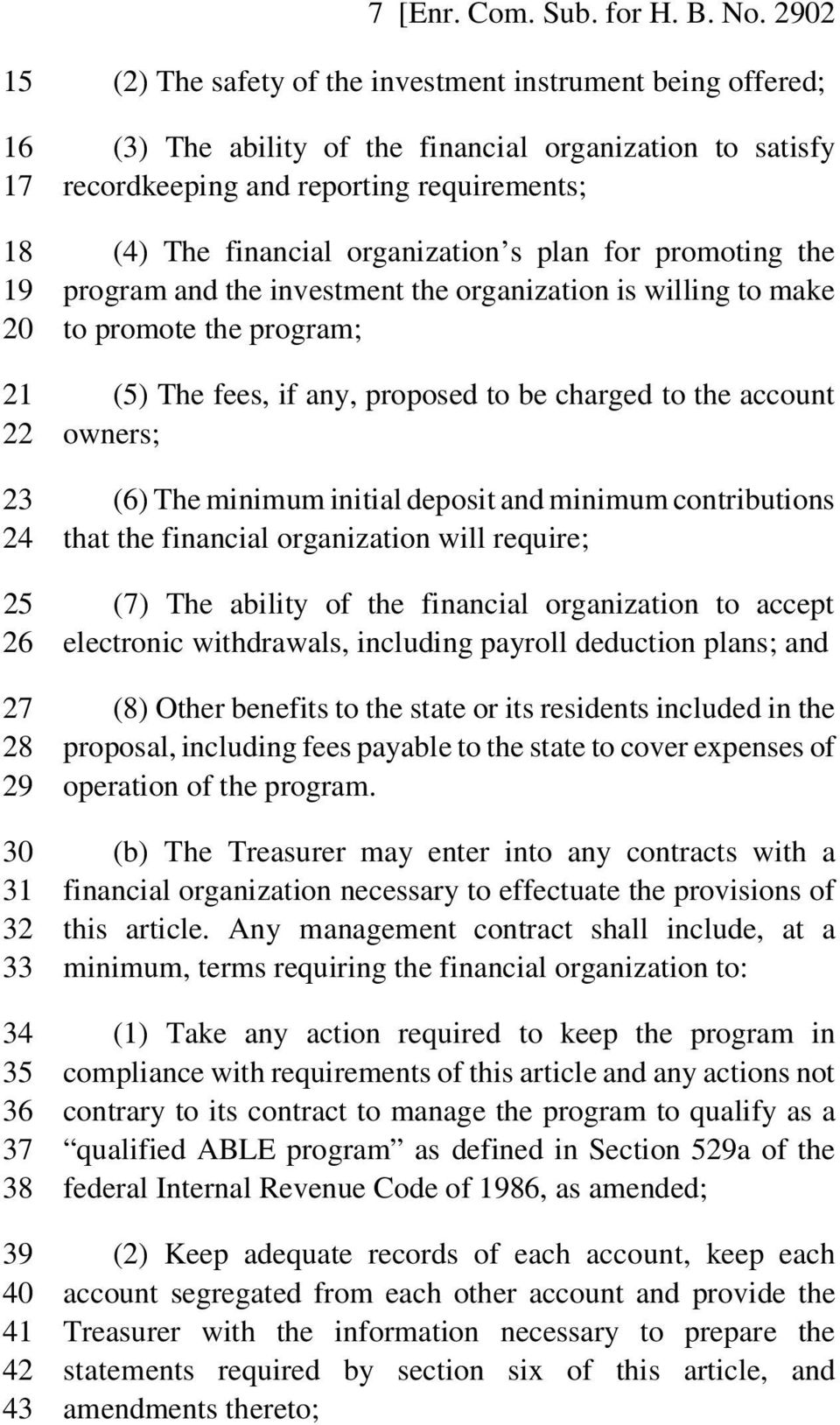 organization s plan for promoting the 19 program and the investment the organization is willing to make 20 to promote the program; 21 (5) The fees, if any, proposed to be charged to the account 22