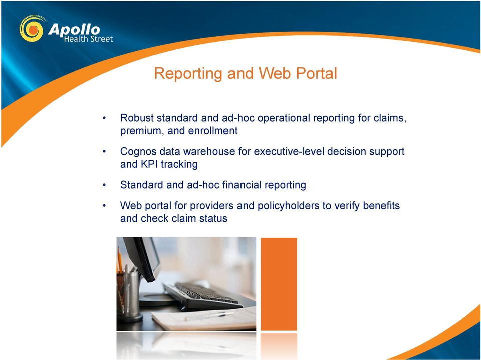 decision support and KPI tracking Standard and ad-hoc financial reporting Web