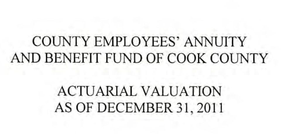OF COOK COUNTY ACTUARIAL