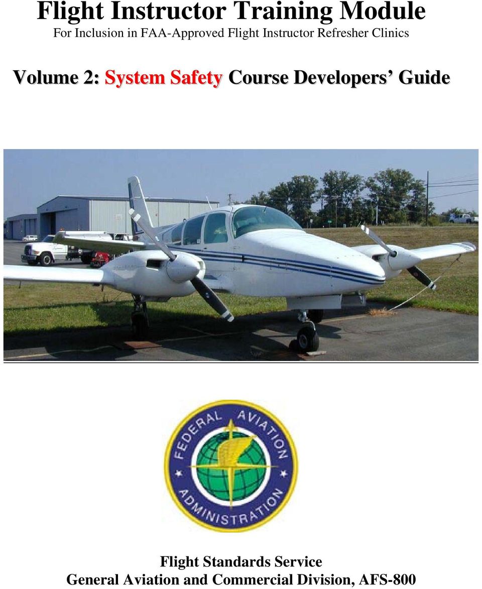 Safety Course Developers Guide Flight