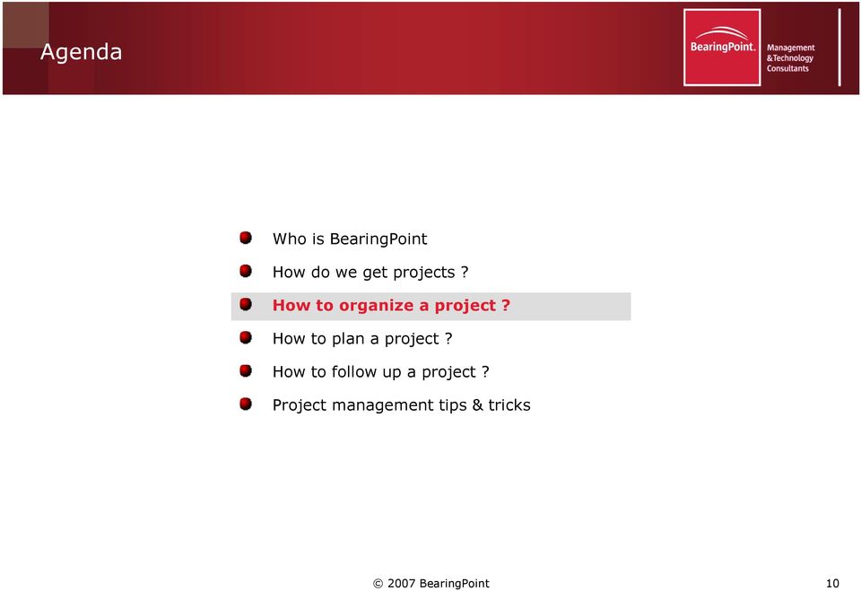 How to plan a project?