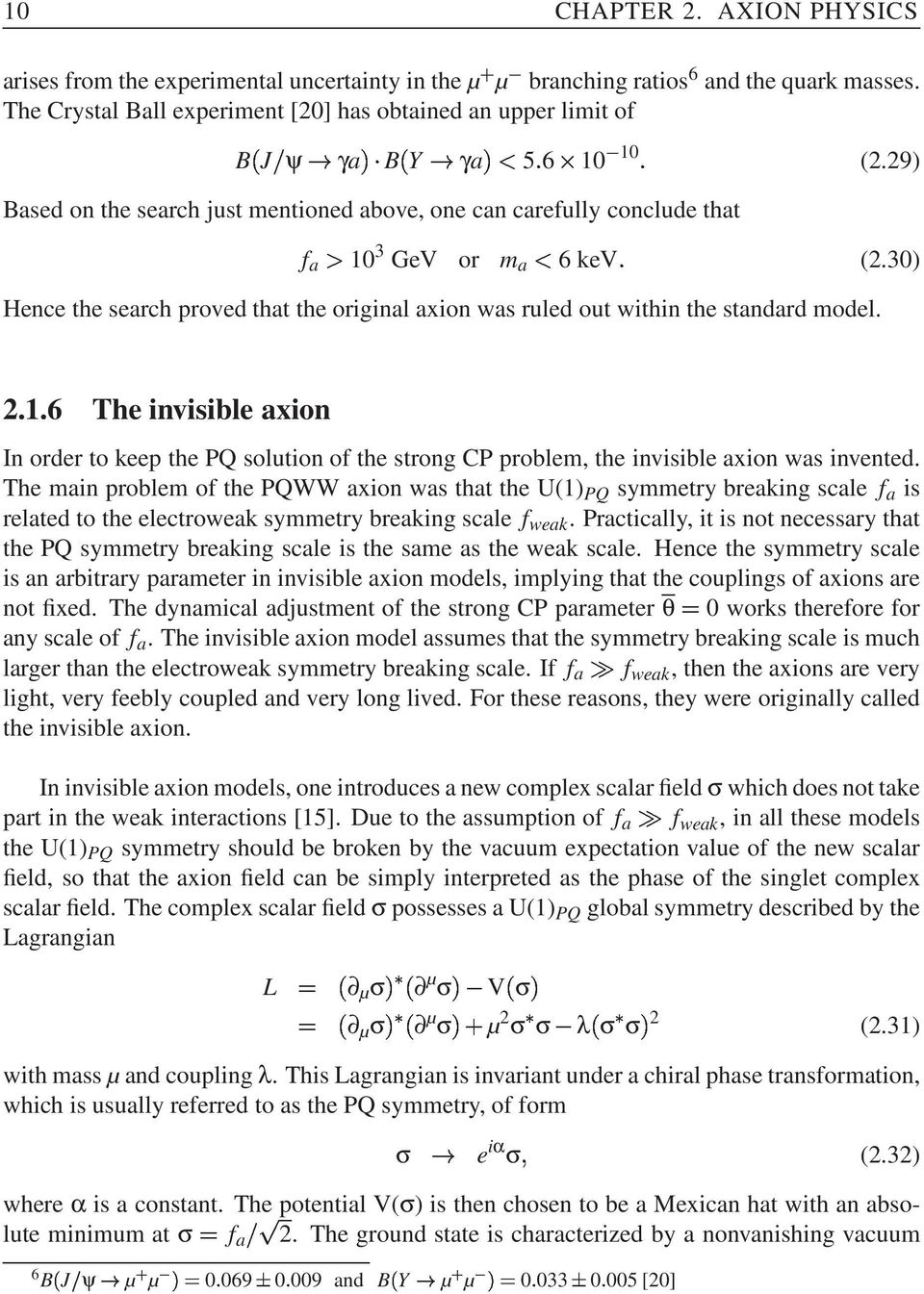3) Hence the search proved that the original axion was ruled out within the standard model.
