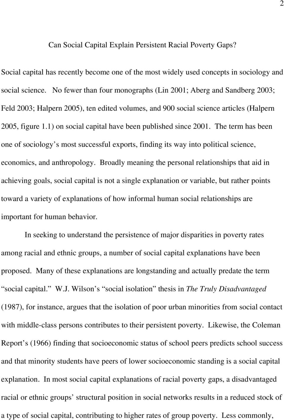 social isolation sociology