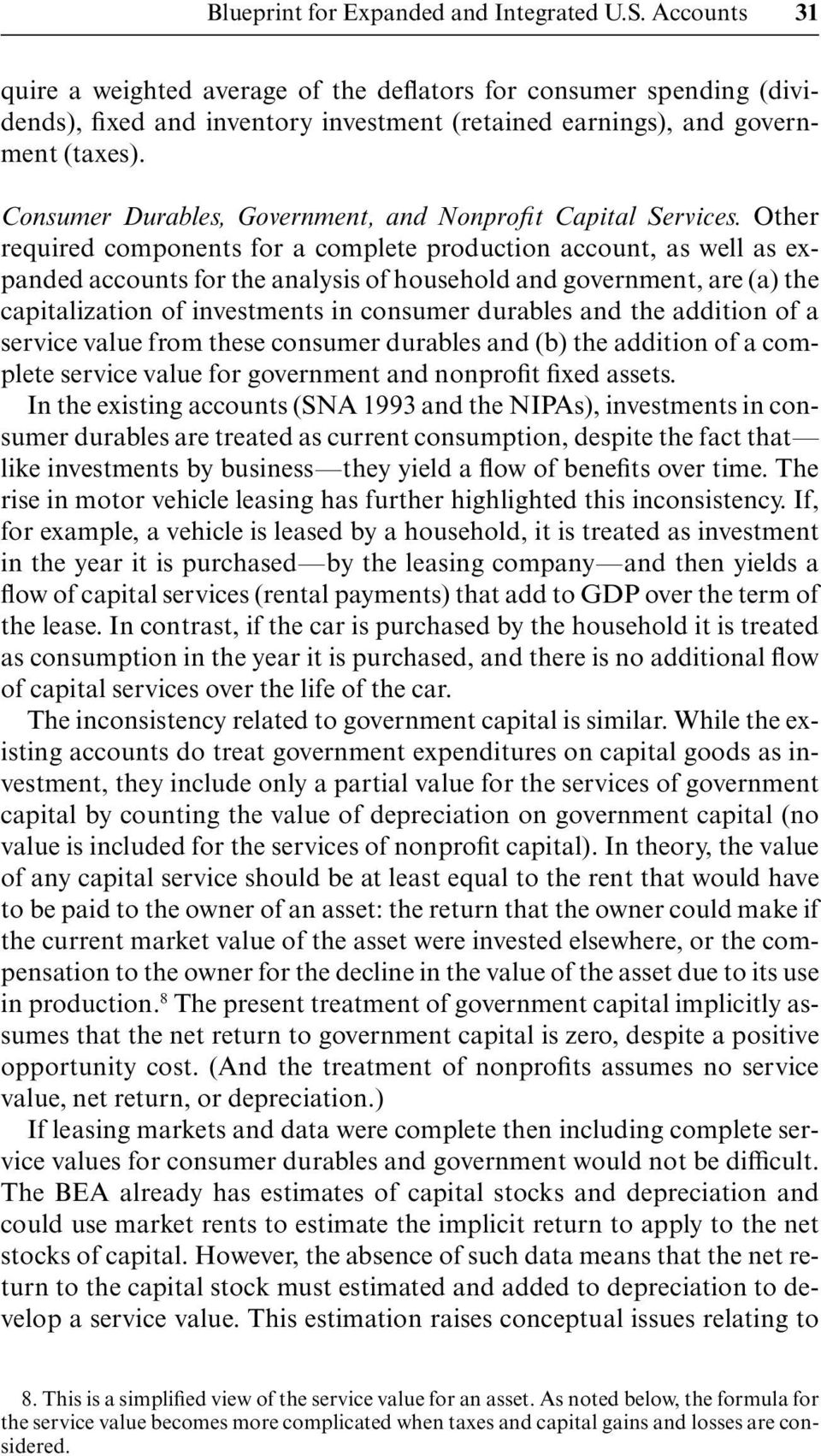 Consumer Durables, Government, and Nonprofit Capital Services.