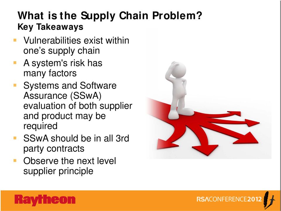 risk has many factors Systems and Software Assurance (SSwA) evaluation of