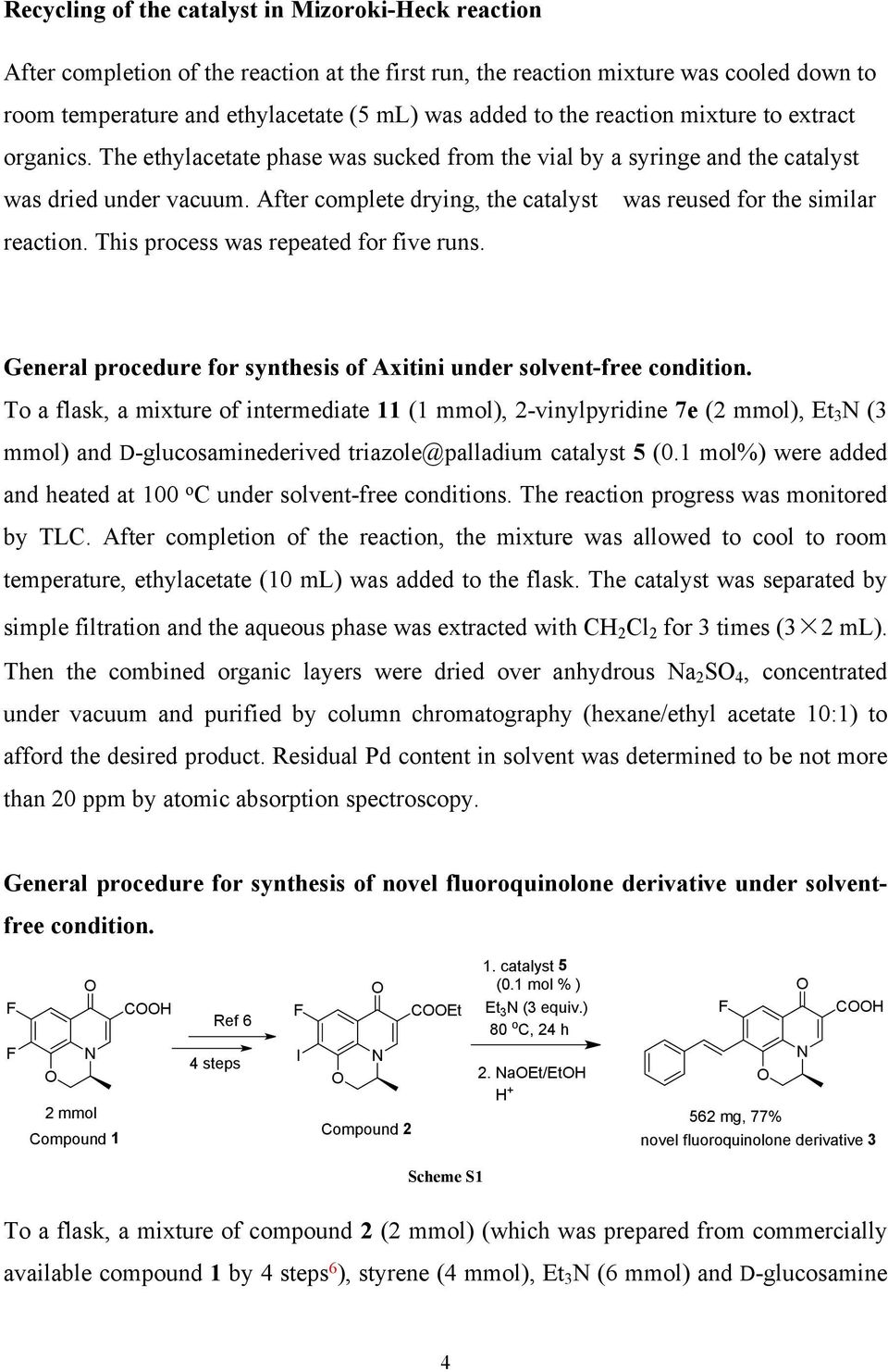 After complete drying, the catalyst was reused for the similar reaction. This process was repeated for five runs. General procedure for synthesis of Axitini under solvent-free condition.