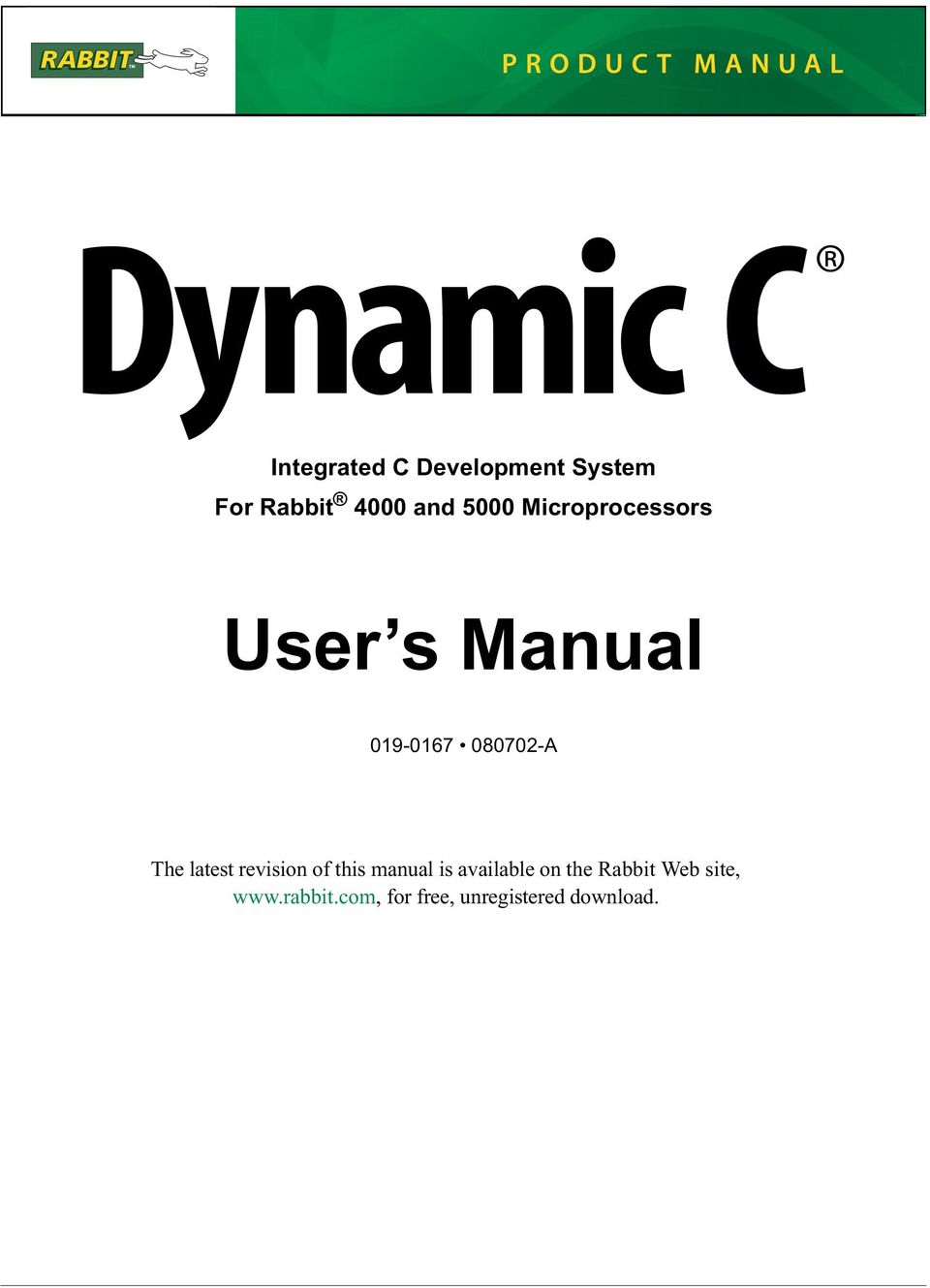 latest revision of this manual is available on the