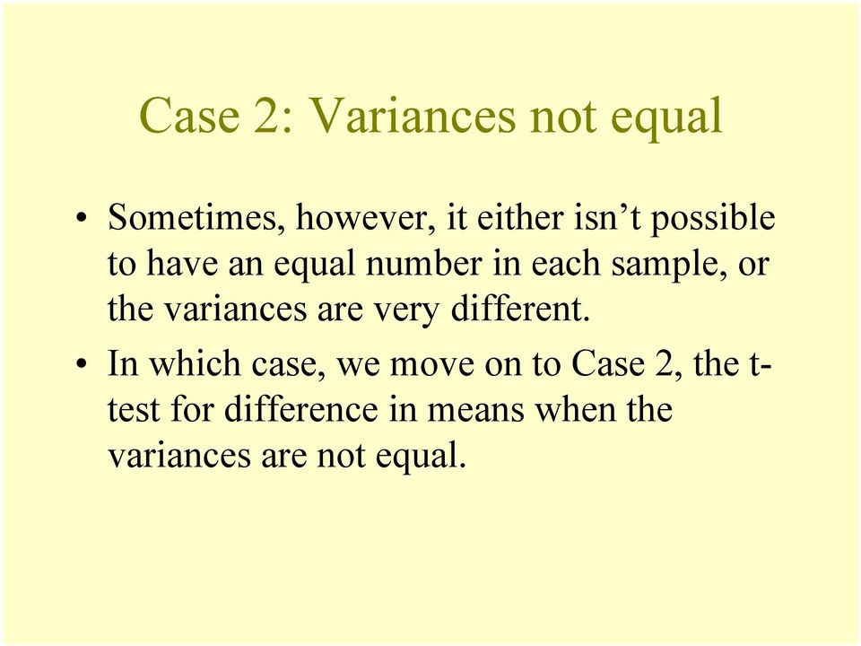 variances are very different.