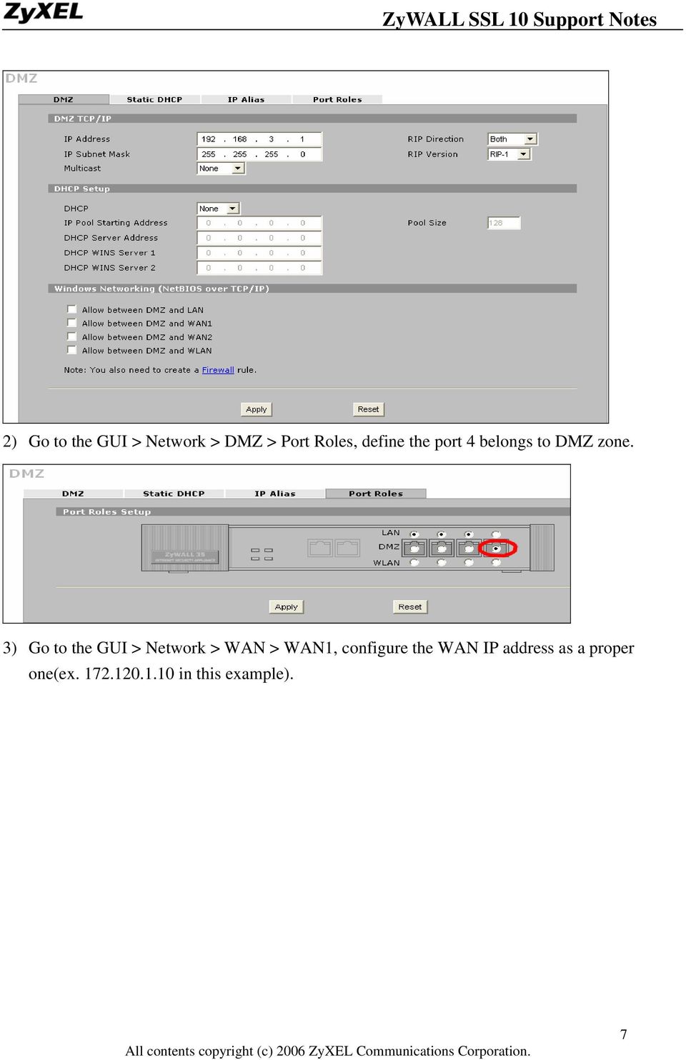 3) Go to the GUI > Network > WAN > WAN1, configure