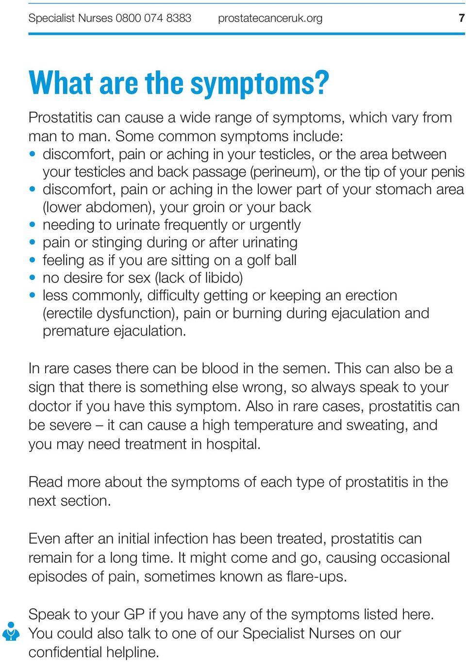 causes of prostatitis flare ups