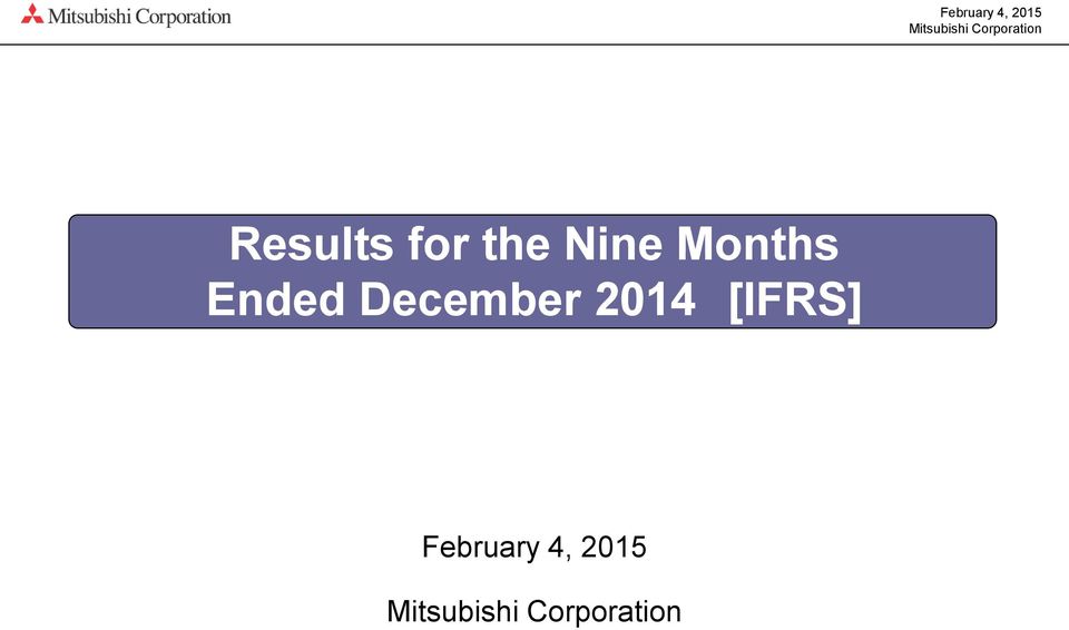Months Ended December 2014 [IFRS]