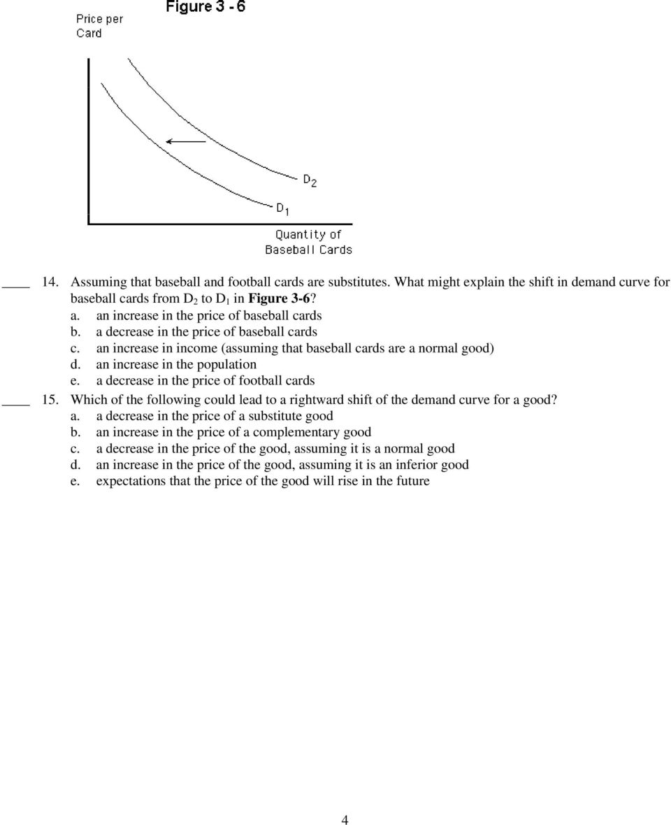 Which of the following could lead to a rightward shift of the demand curve for a good? a. a decrease in the price of a substitute good b. an increase in the price of a complementary good c.