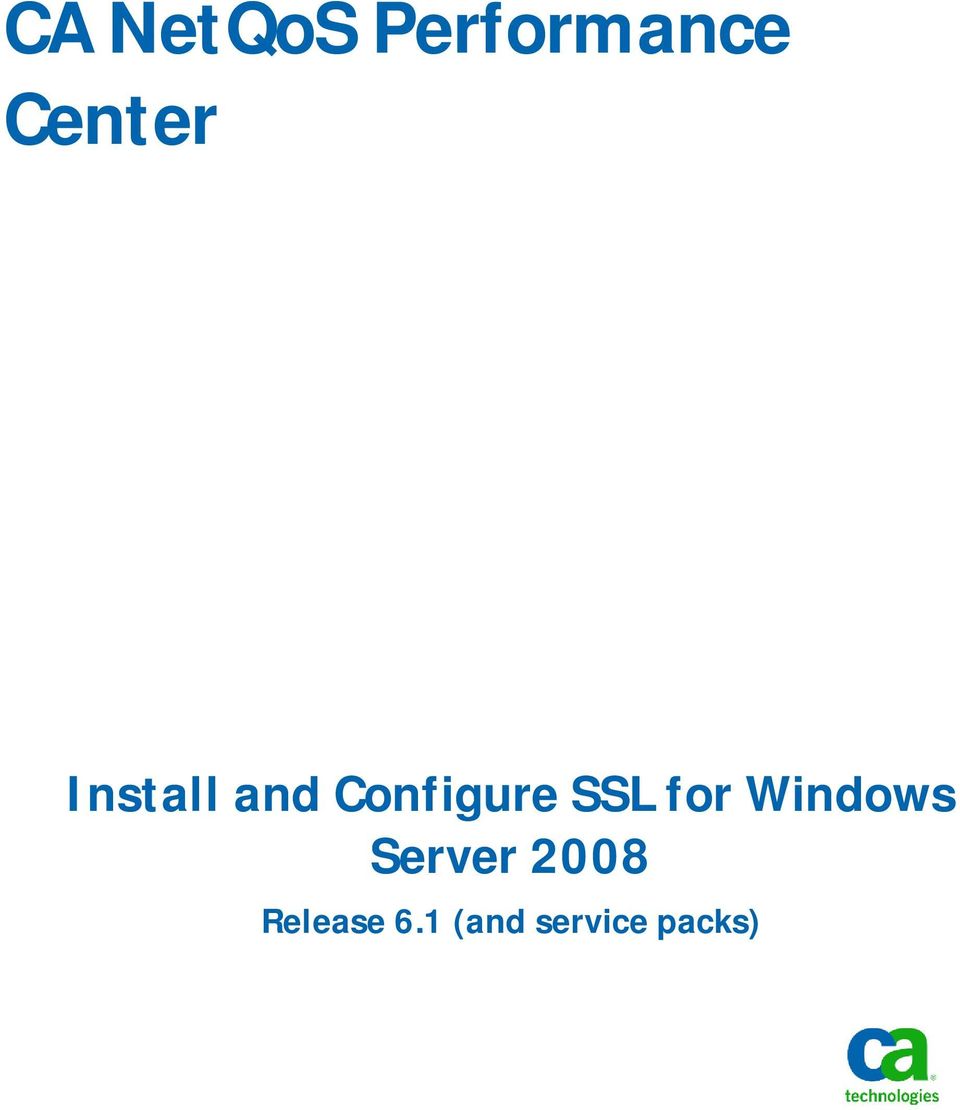 Configure SSL for Windows