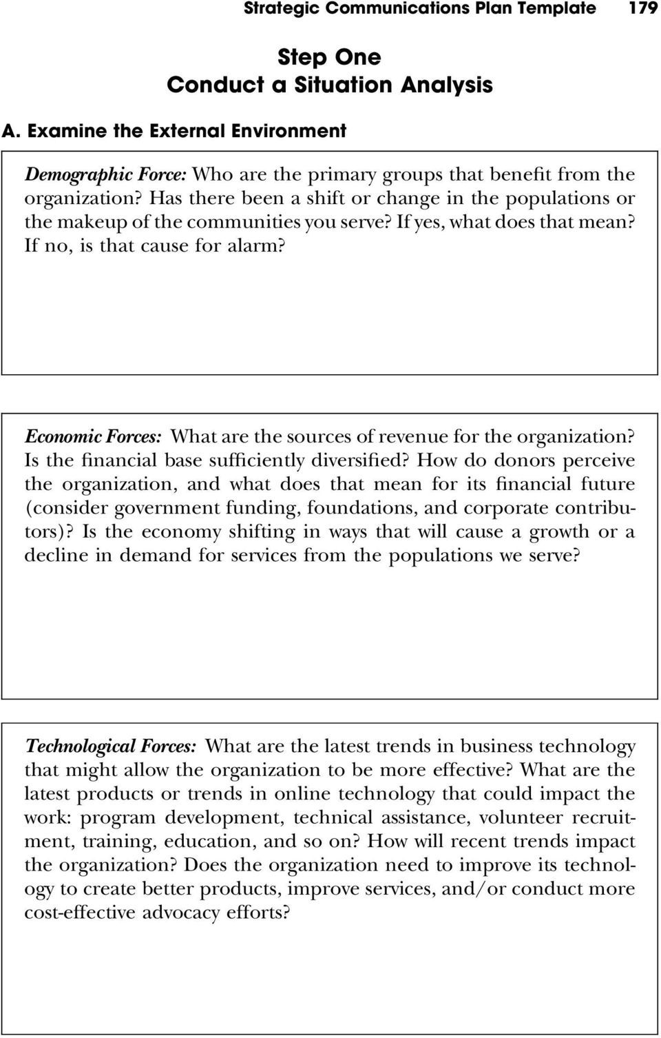 Economic Forces: What are the sources of revenue for the organization? Is the financial base sufficiently diversified?