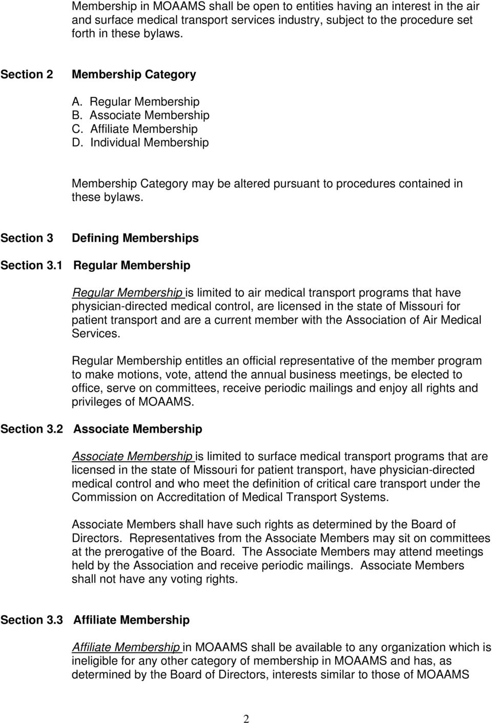 Section 3 Defining Memberships Section 3.