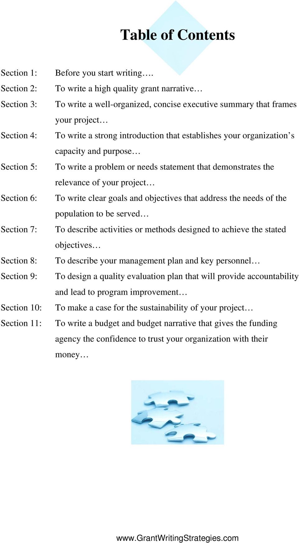 purpose To write a problem or needs statement that demonstrates the relevance of your project To write clear goals and objectives that address the needs of the population to be served To describe