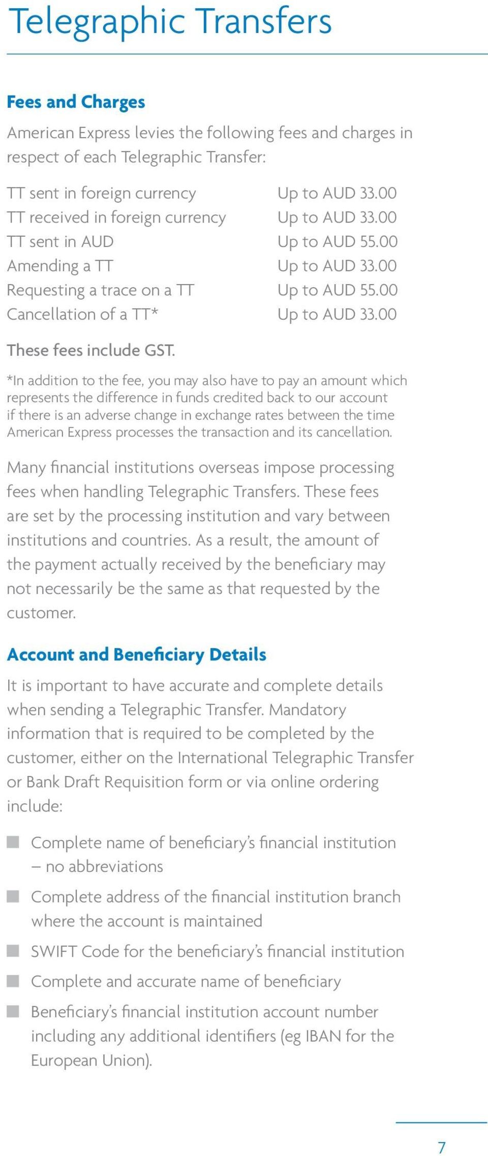 00 These fees include GST.