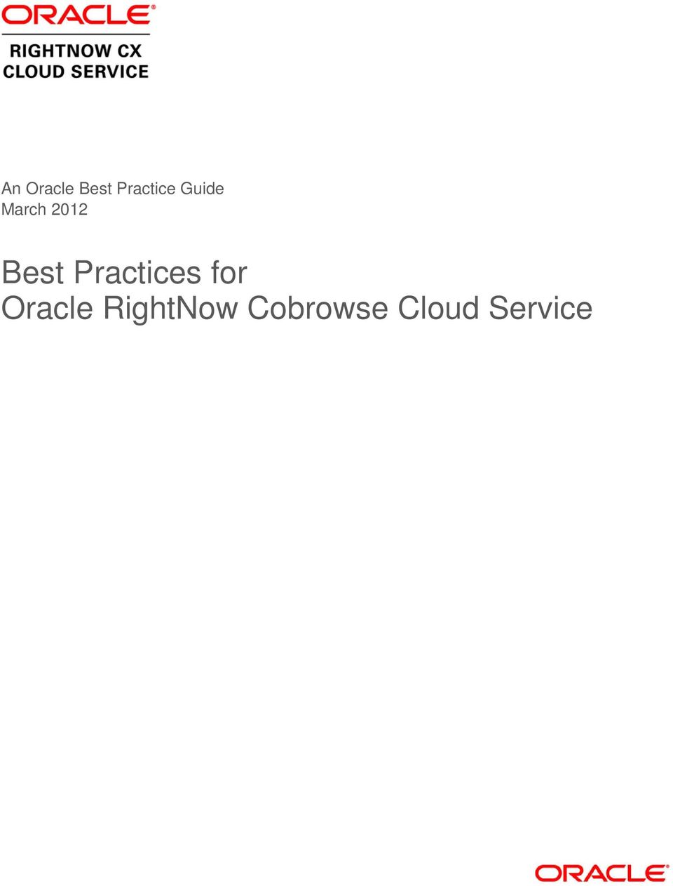 Practices for Oracle