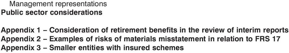 reports Appendix 2 Examples of risks of materials misstatement in