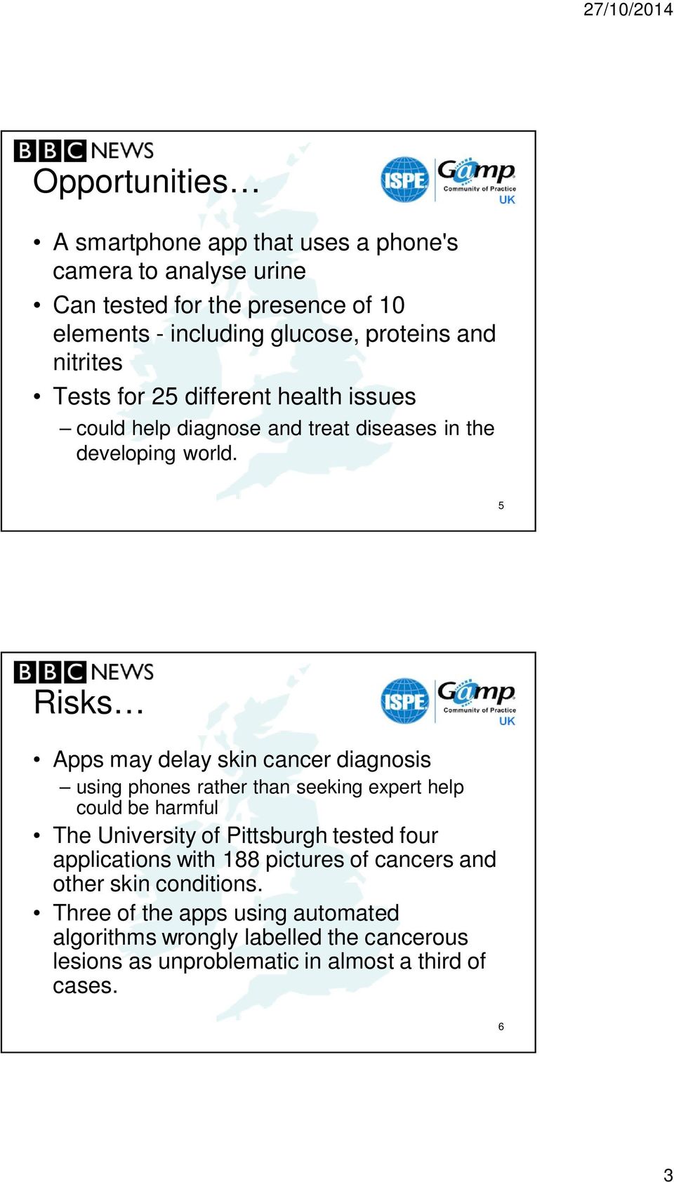 5 Risks Apps may delay skin cancer diagnosis using phones rather than seeking expert help could be harmful The University of Pittsburgh tested four