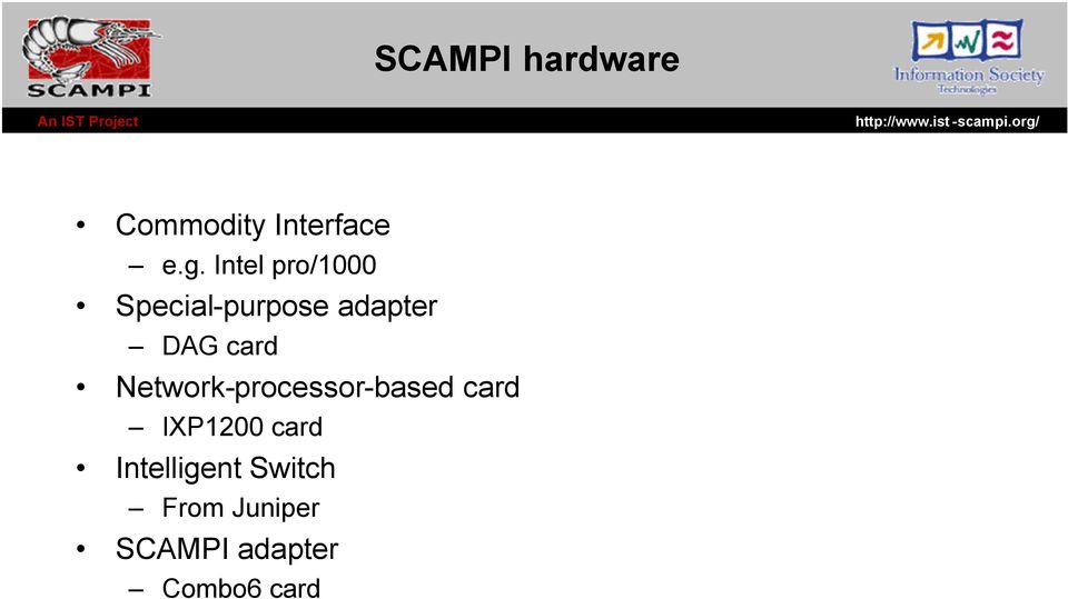 Network-processor-based card IXP1200 card