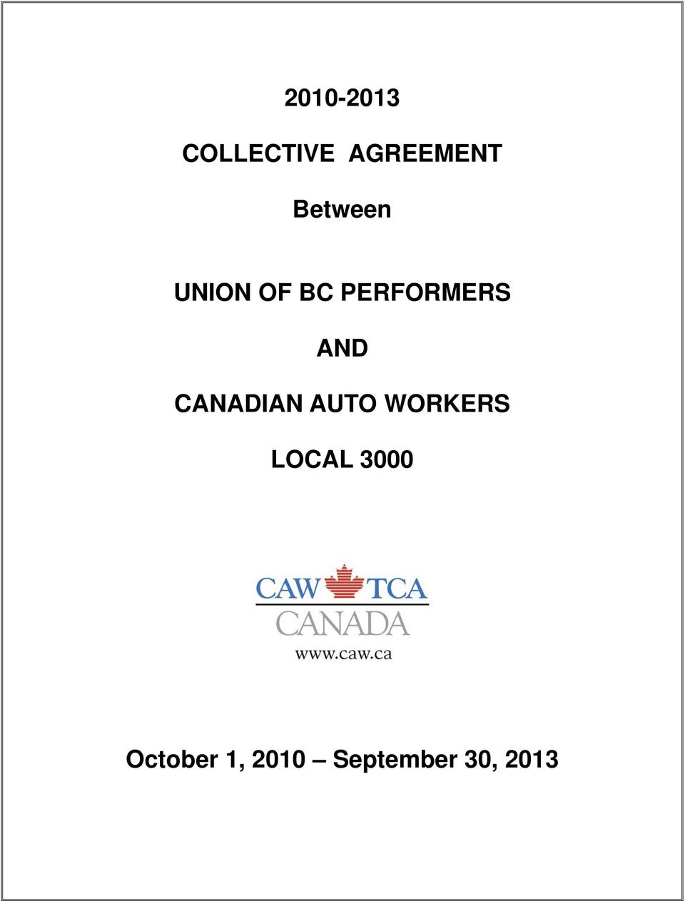 AND CANADIAN AUTO WORKERS LOCAL