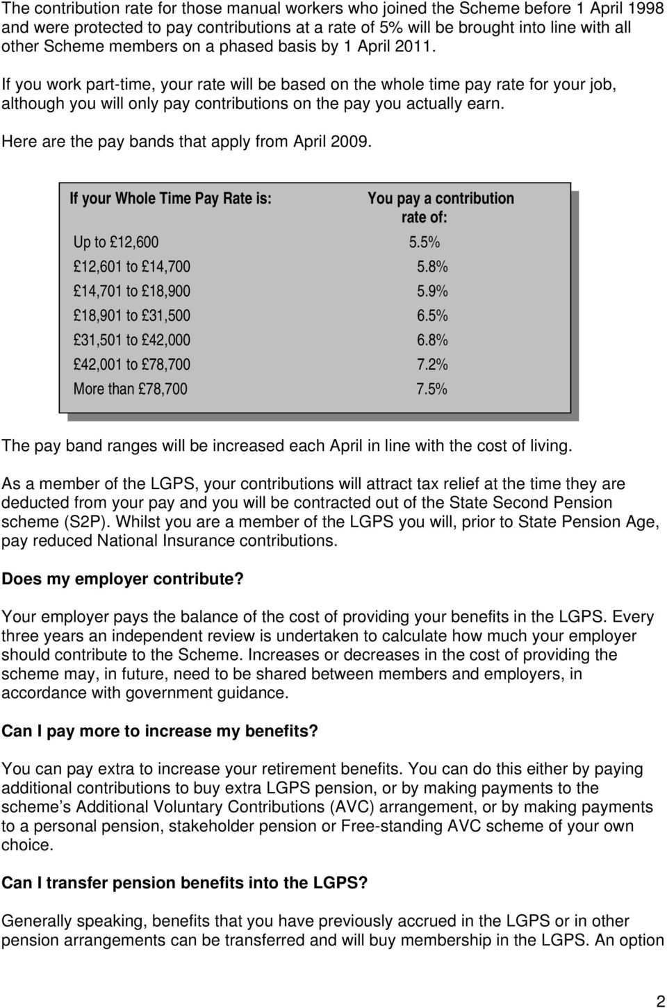 If you work part-time, your rate will be based on the whole time pay rate for your job, although you will only pay contributions on the pay you actually earn.