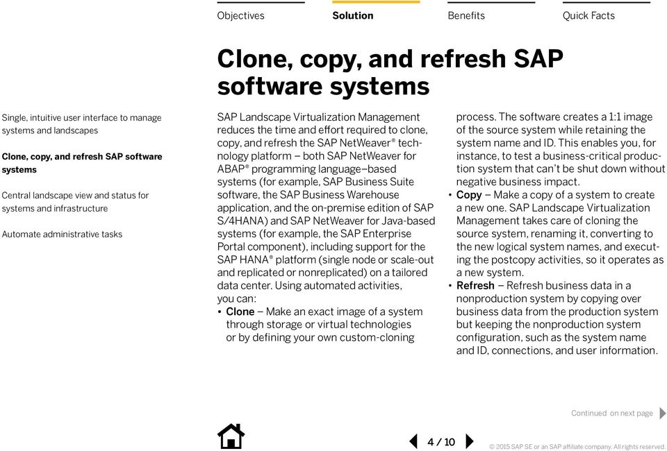 component), including support for the SAP HANA platform (single node or scale-out and replicated or nonreplicated) on a tailored data center.